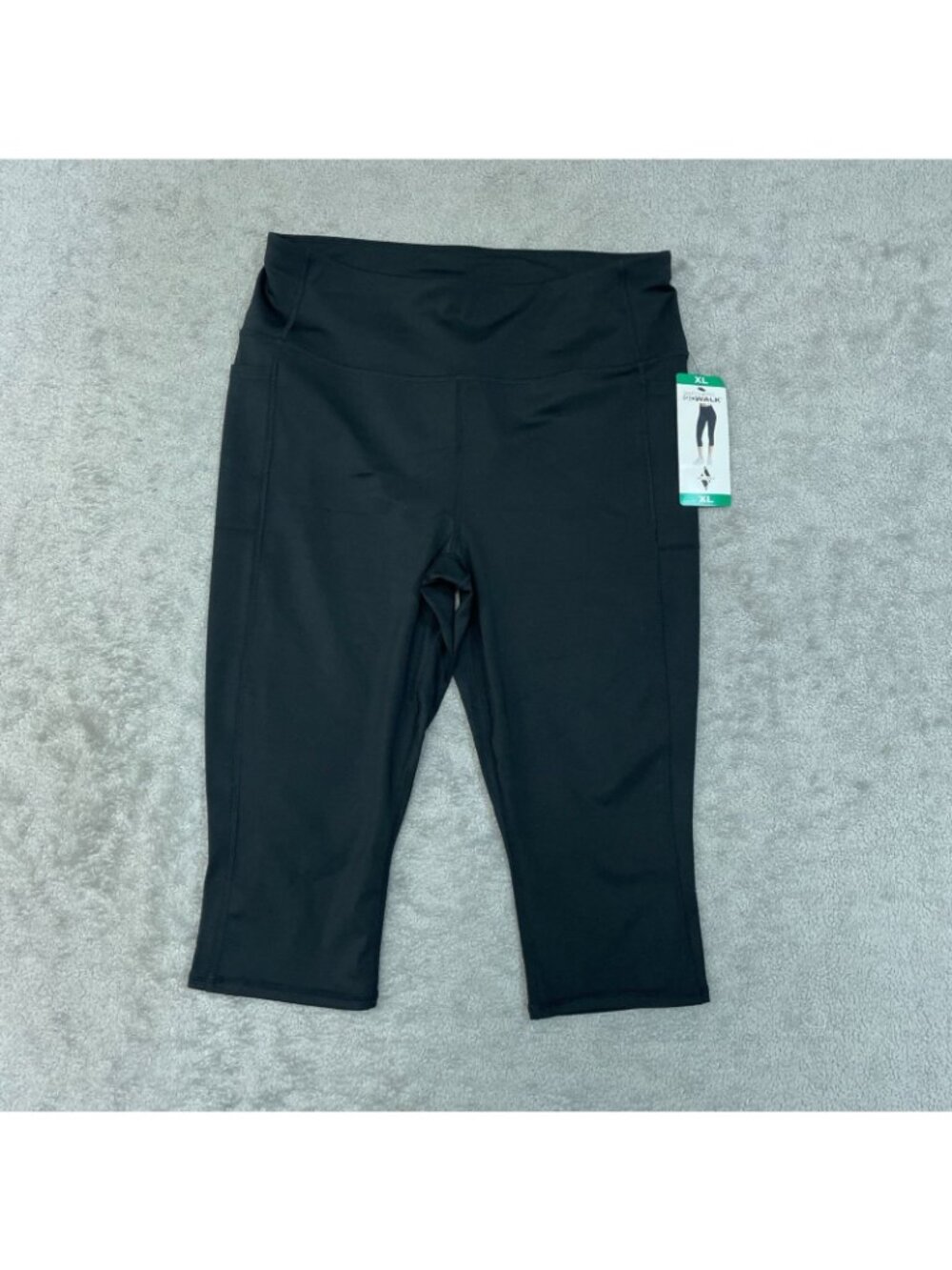 NWT Skechers GoWalk Women's XL Black High-Waist Capris UPF 40+ Breathable B1539 - Picture 4 of 14